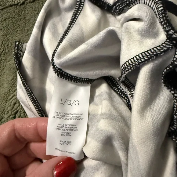 CAbi Black and White Animal Print Pants L - Picture 3 of 8